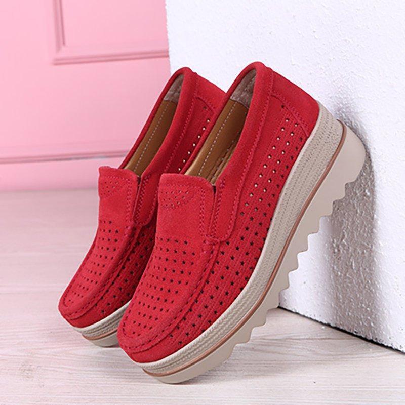 Women Flocking Creepers Casual Comfort Slip Slop Shoes